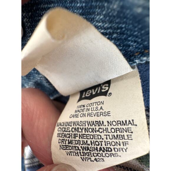 Levi's Vintage 1980's Denim Flannel Lined Trucker Jacket 100% Cotton, XL - Picture 8 of 11